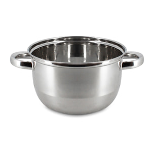 Marmite à moules 2.7l en acier inoxydable 18cm