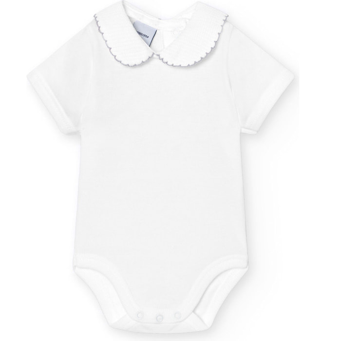 Body bebé manga corta cuello piqué