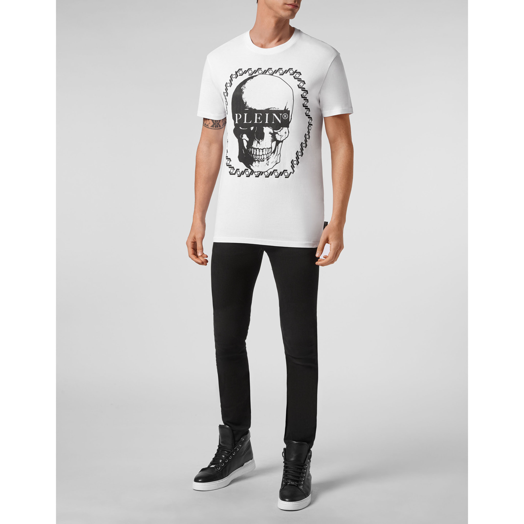 PHILIPP PLEIN T-shirt Round Neck SS Skull