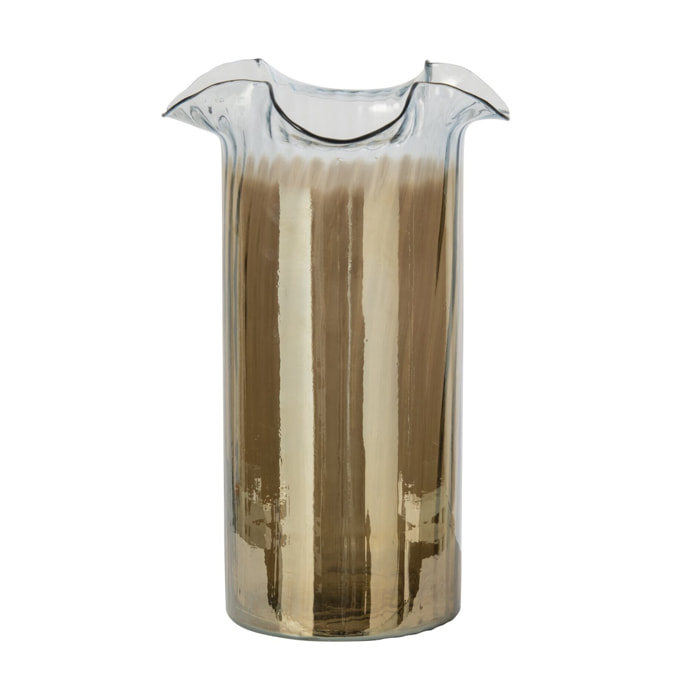 J-Line vase Smoked - verre - rouille/transparent - large