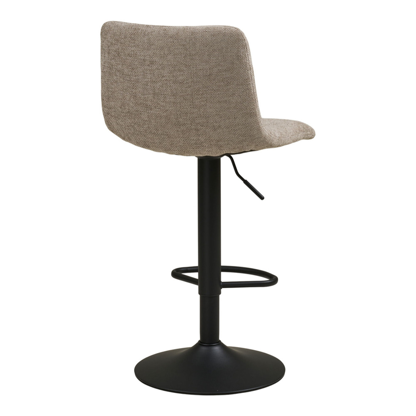 Set 2 sgabelli da bar Middelfart in poliestere grigio con gambe nere regolabile in altezza