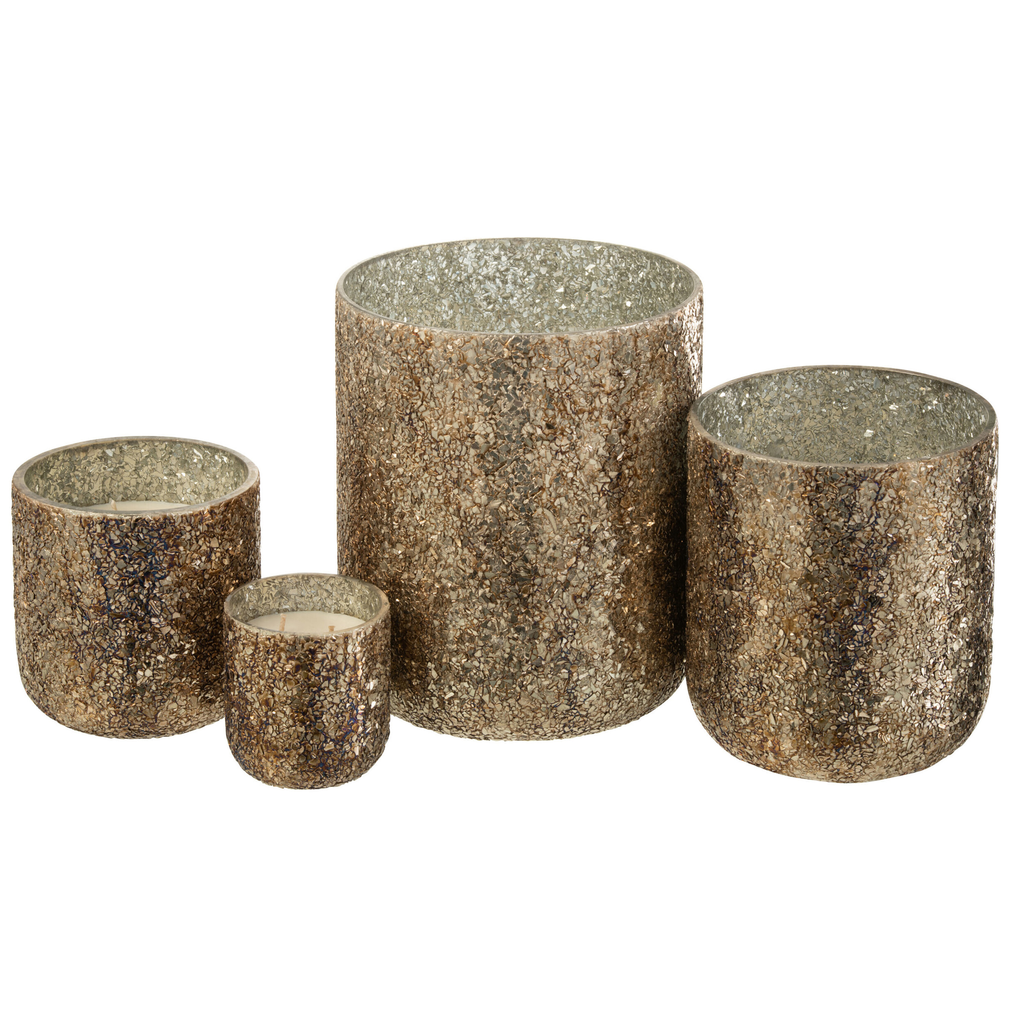 J-Line bougie parfumée Luxuria - Cookie Crunch - verre - bronze - extra large - 120H