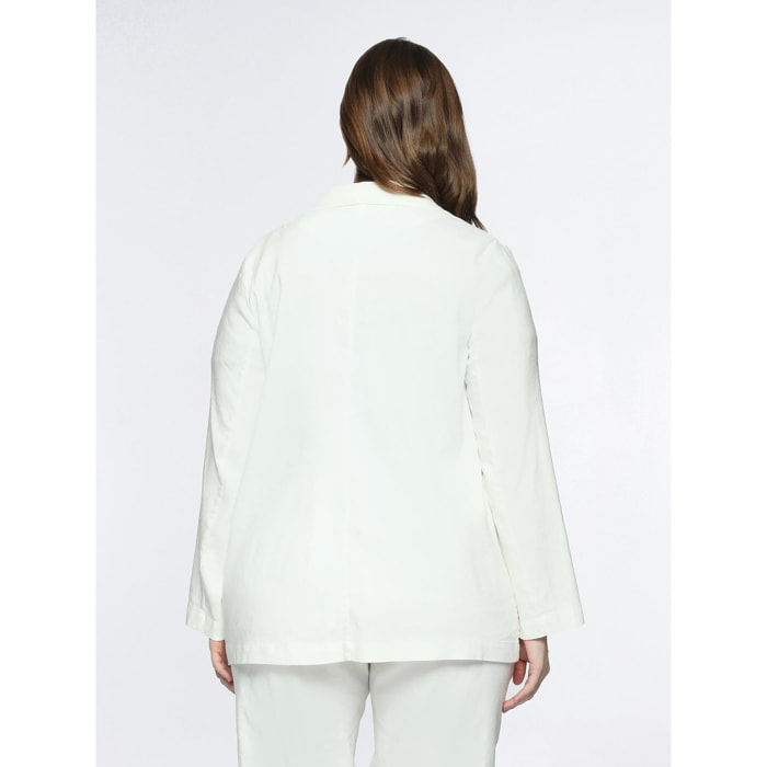 Fiorella Rubino - Blazer in lino bianco - Bianco