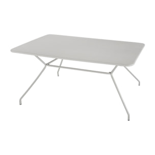 Tavolo da giardino 150x80 cm in metallo grigio - Cara