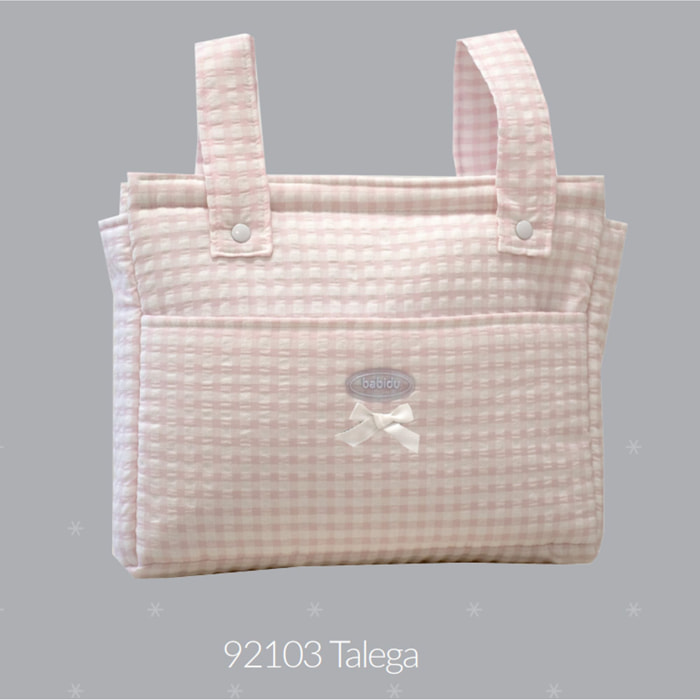 Talega Bolsillo Laterales Vichy Rosa Talla Uni