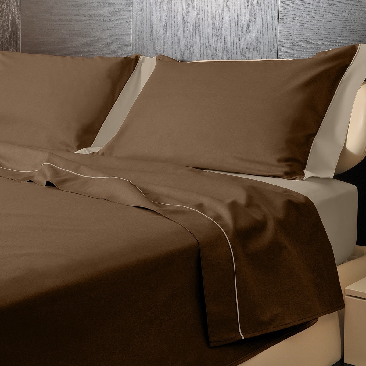 Completo letto Double-Color IPERSAN Caffe'/Tortora