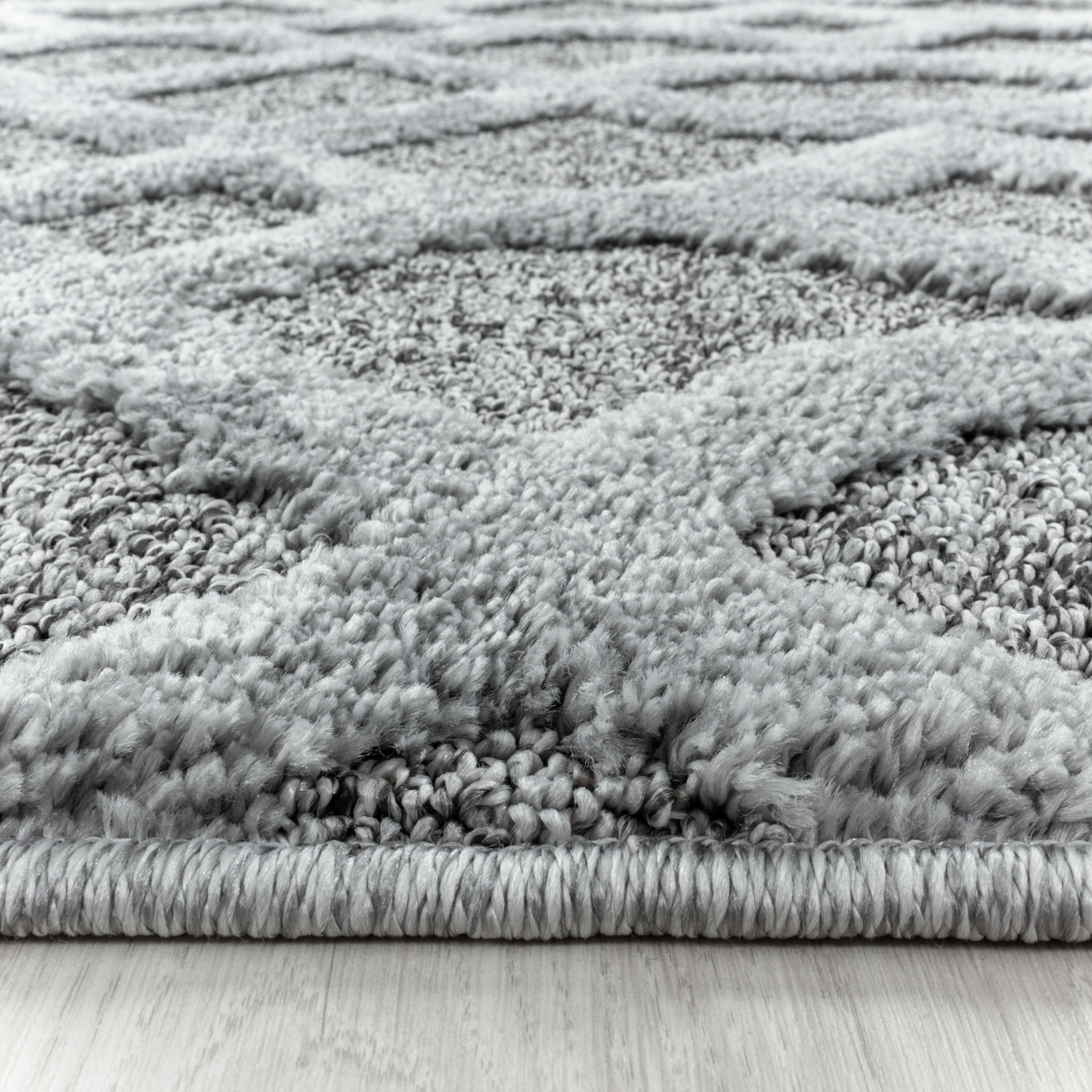 PISA - Tapis de salon rond à motif aztèque gris - PIS4702GRI