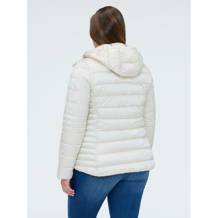 Fiorella Rubino - Plumífero acolchado con capucha desmontable - Blanco