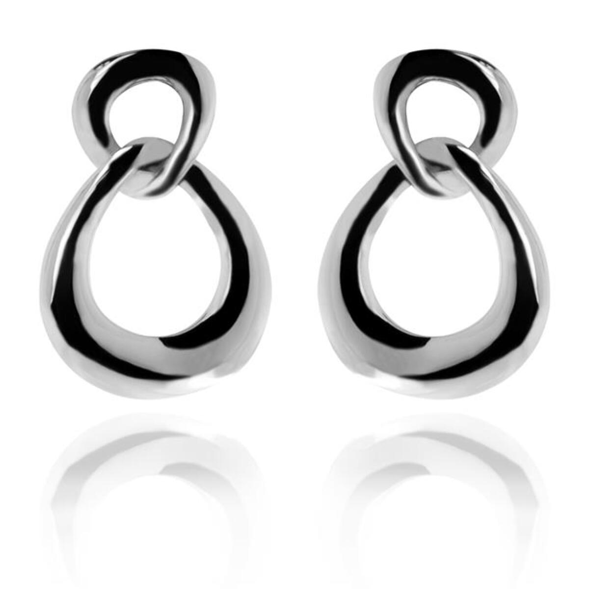 Pendientes Lux by Lux acabados en Rodio