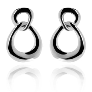 Pendientes Lux by Lux acabados en Rodio