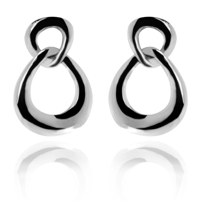 Pendientes Lux by Lux acabados en Rodio