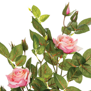 Rosier artificiel pot ciment H50cm