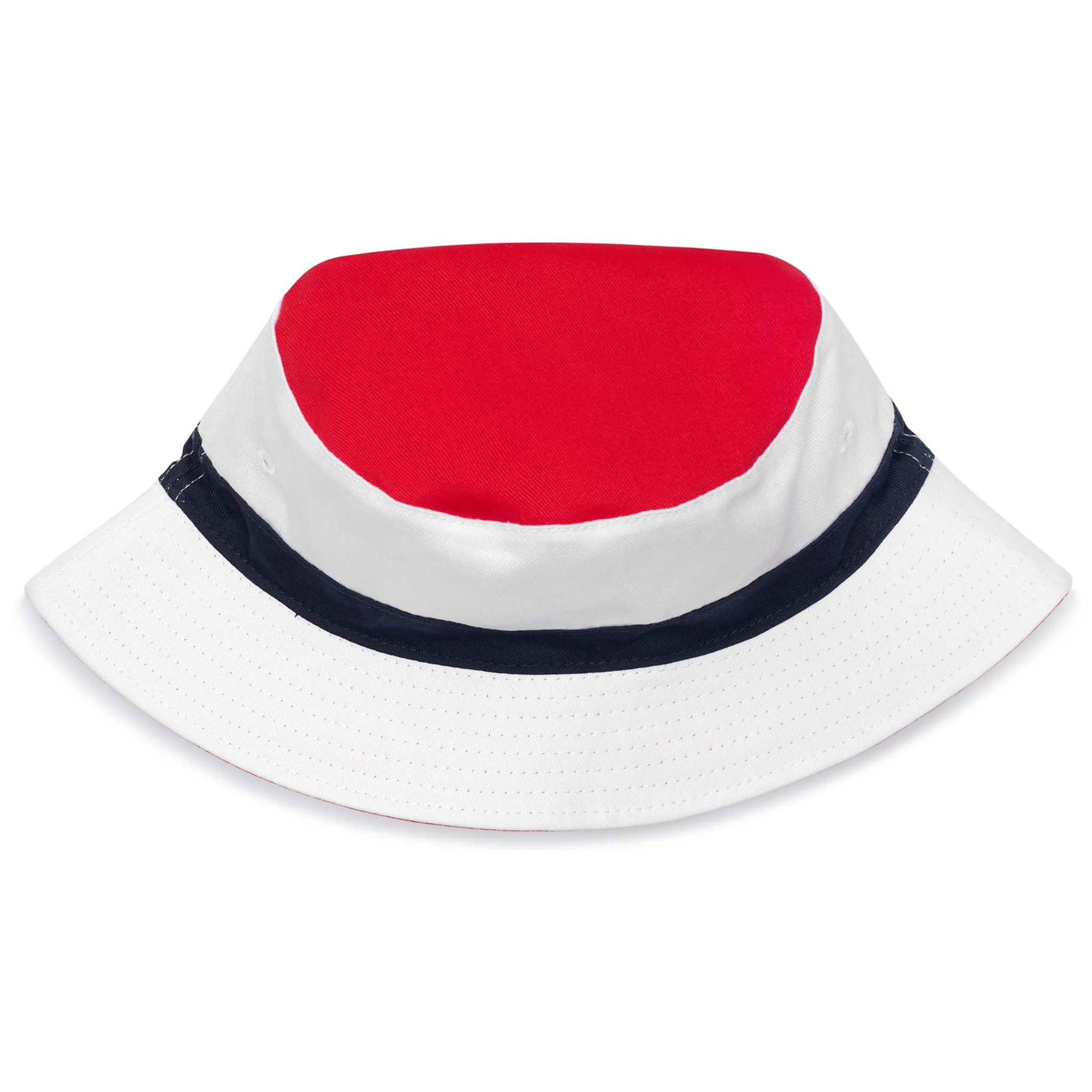 Cappelli Superga Uomo Donna Bianco Bucket Hat Colorblock Reversible
