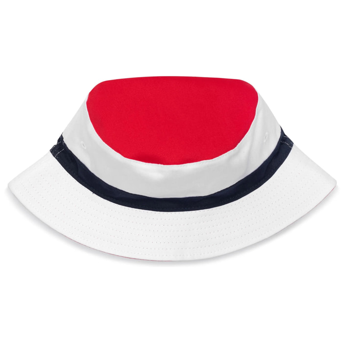 Cappelli Superga Uomo Donna Bianco Bucket Hat Colorblock Reversible
