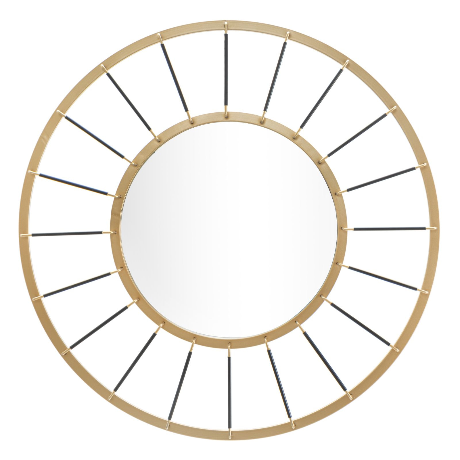 SPECCHIO DA MURO GLAM DARK CM Ø 81X6,5 (MISURA SPECCHIO CM Ø 41,5)