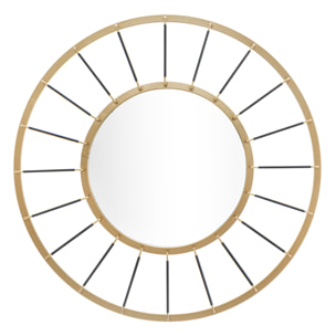 SPECCHIO DA MURO GLAM DARK CM Ø 81X6,5 (MISURA SPECCHIO CM Ø 41,5)