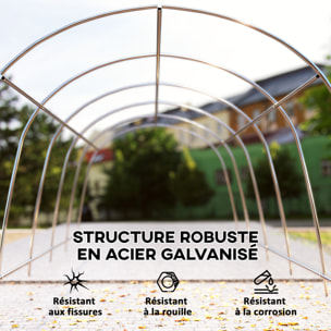 Carport porte roulante PE et acier galvanisé gris foncé