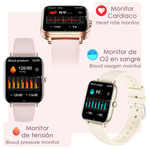 Smartwatch QS01 PRO, llamadas bluetooth, asistente de voz, modos deportivos y monitor de salud.