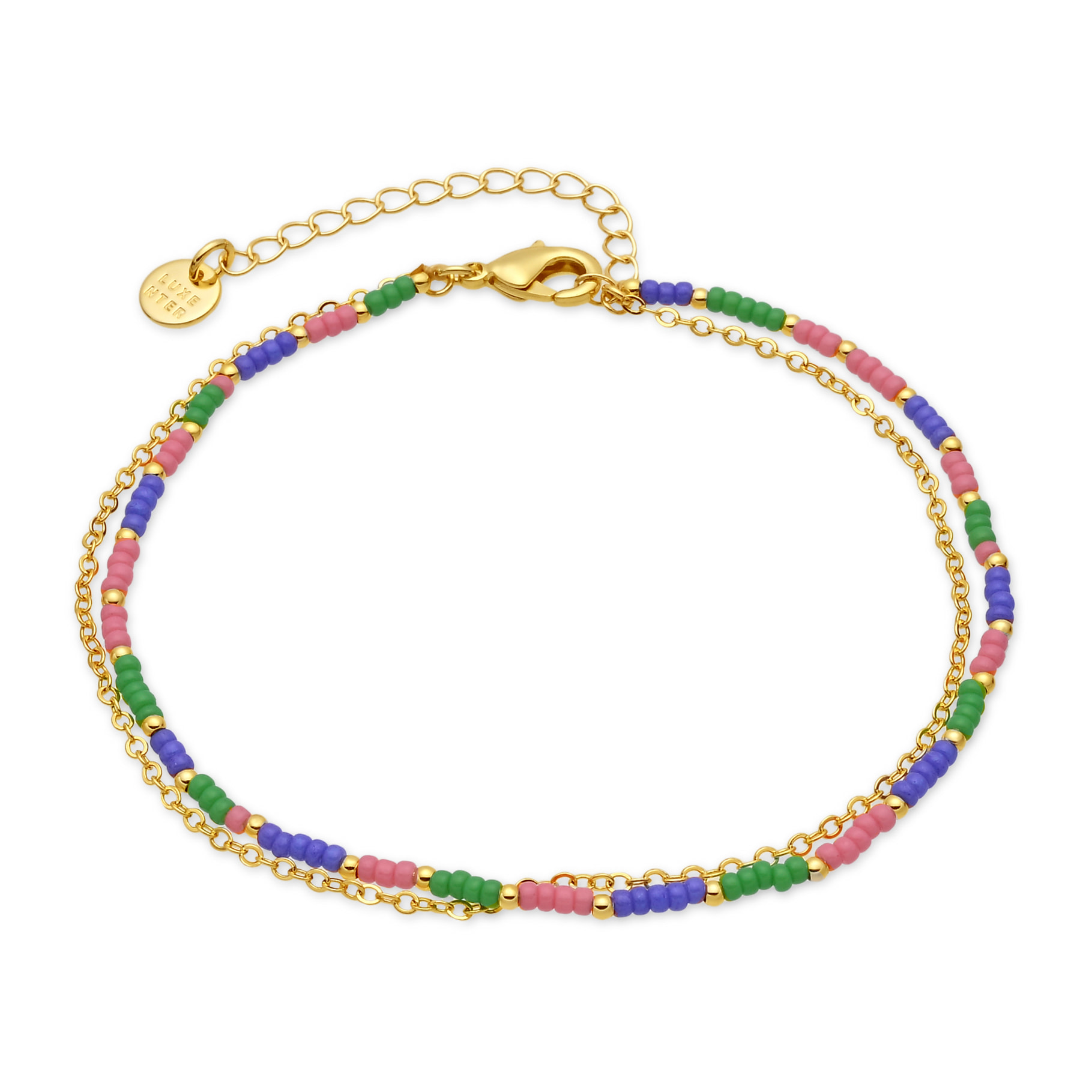 Tobillera Zasau acabado oro amarillo 18k