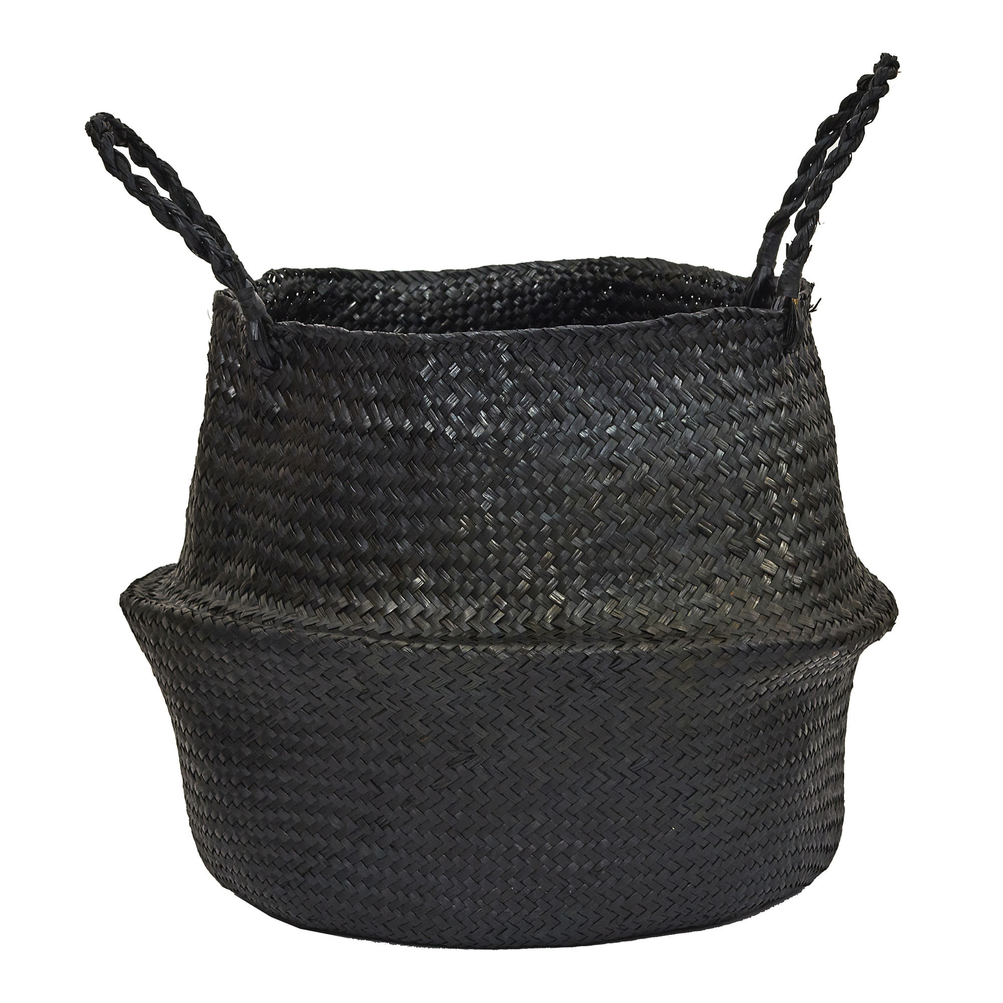 Panier Arrondi Jonc De Mer Noir