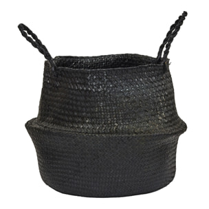 Panier Arrondi Jonc De Mer Noir