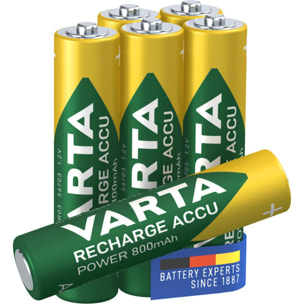 Varta - Pile rechargeable AAA 800mAh blister de 6