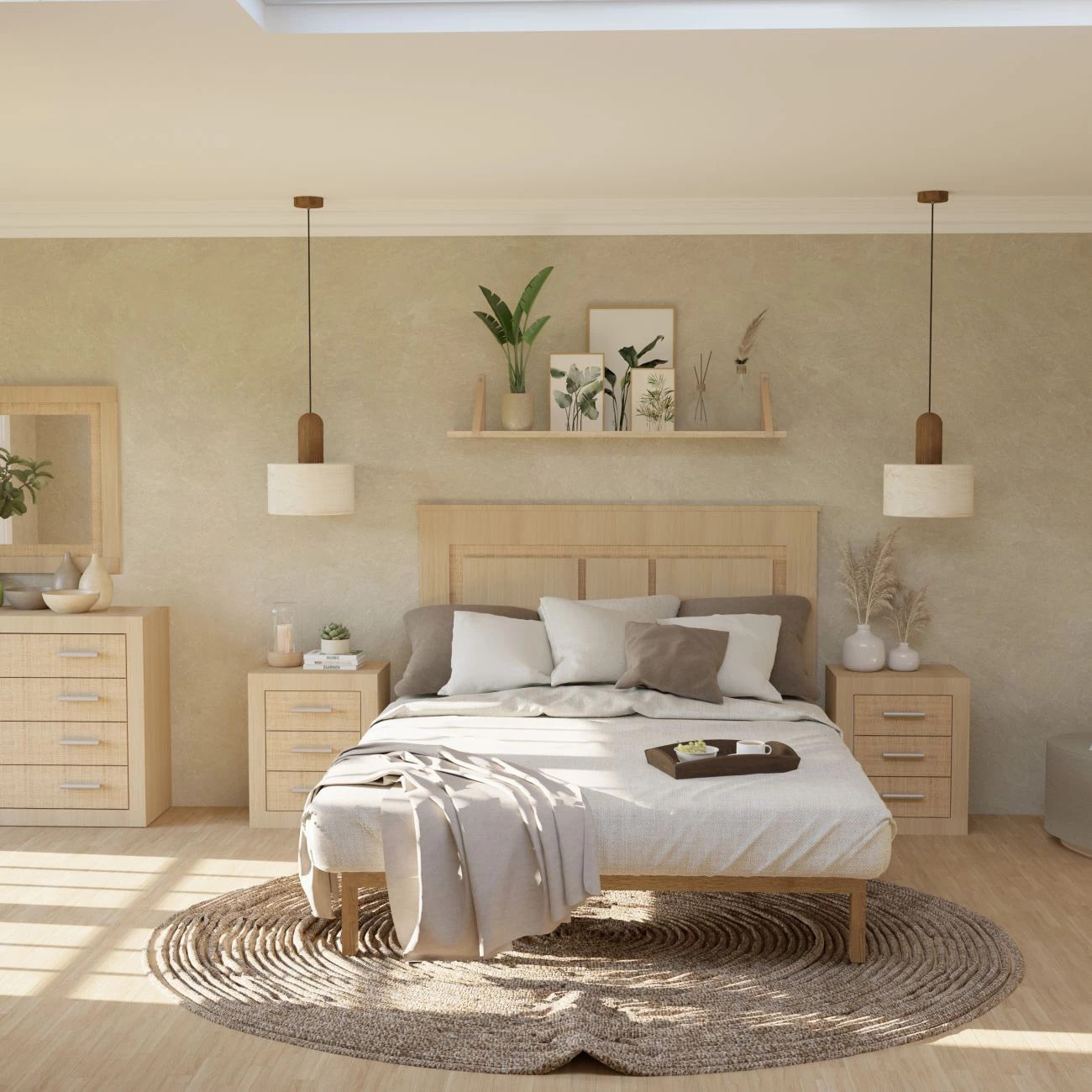 Mesita de noche Kira Tofe - Textil