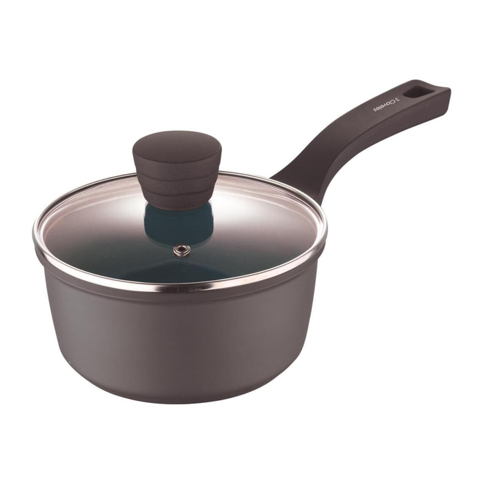 Cazo con tapa de ø16cm y 1,3l en aluminio fundido antiadherente