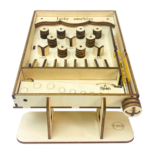 Modello in Legno 3D, con movimento meccanico design di gioco delle marbles. 50 pezzi.