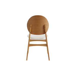 Chaises scandinaves en bois clair et blanc (lot de 2) ELTON