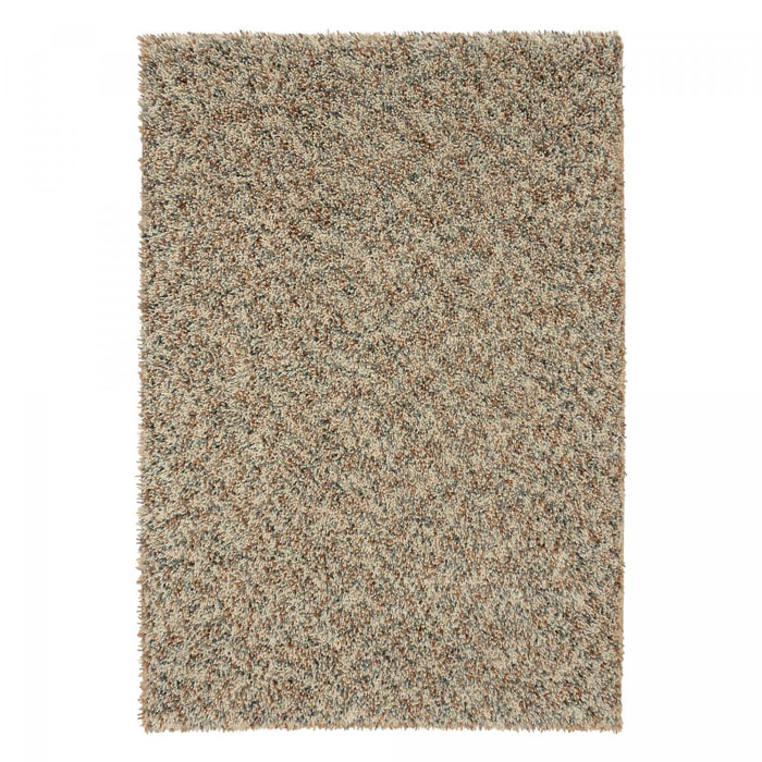 Tapis longs poils shaggy tissé en laine motif faux uni ULYO