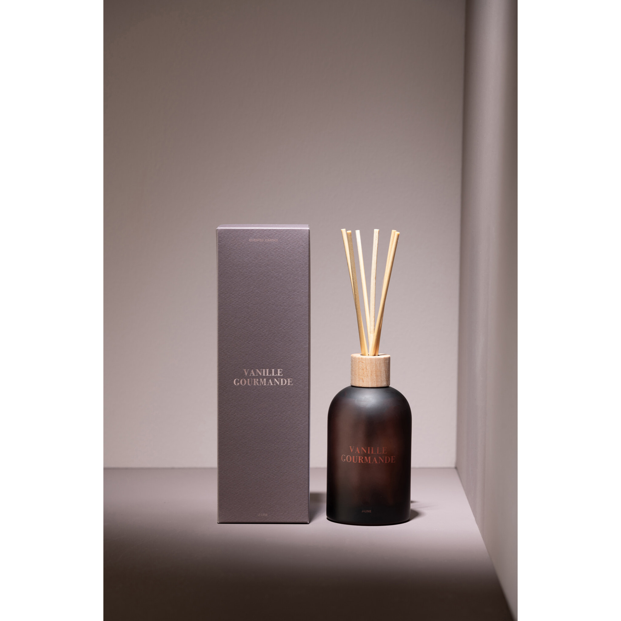 J-Line Bâtonnets parfumés Accords Essentiels - Vanille Gourmande - brun - 250ml