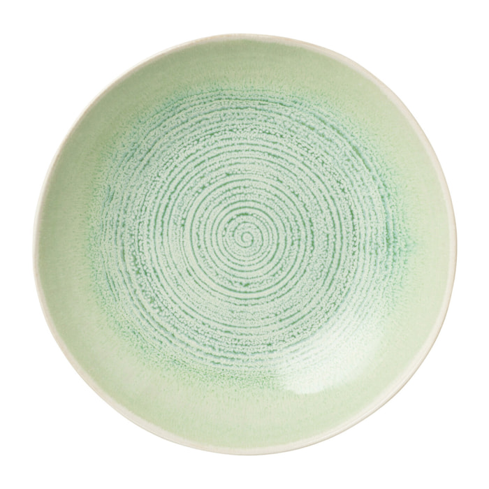 J-Line Assiette Profonde Lara Porcelaine Vert