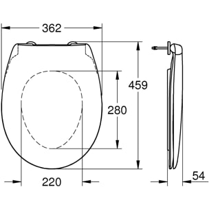 Abattant WC fermeture frein de chute Bau Ceramic