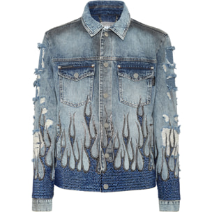 PHILIPP PLEIN Chaqueta vaquera FLAME