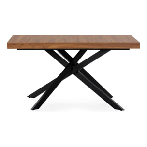 Mesa de Comedor Extensible Palermo efecto Nogal, 140-180 cm