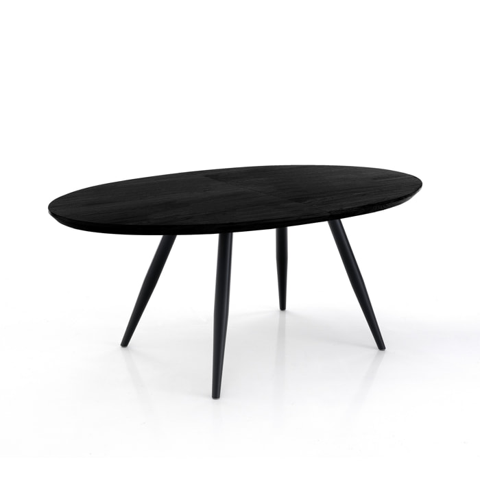 Tomasucci Table extensible ovale noire