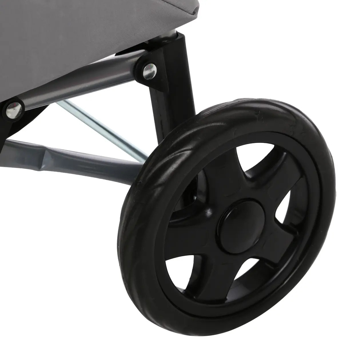 Chariot de courses 2 roues gris