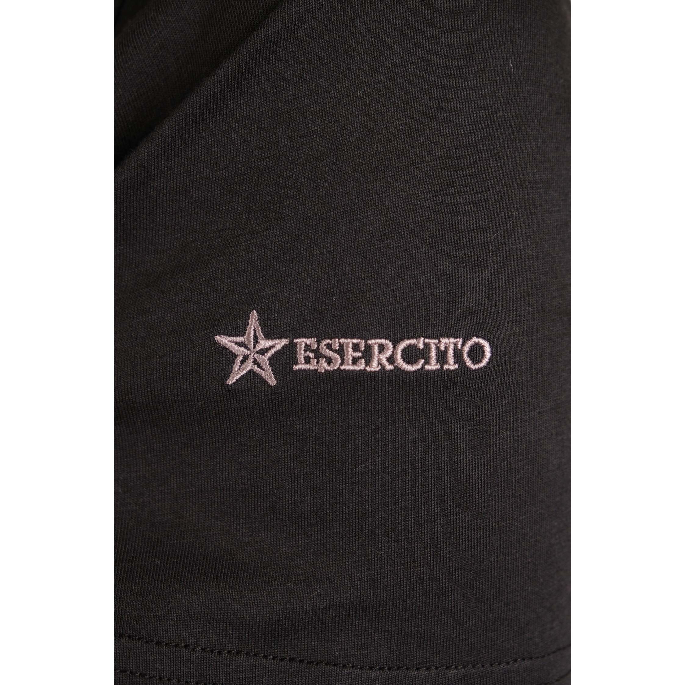 T-shirt Esercito nera in cotone uomo