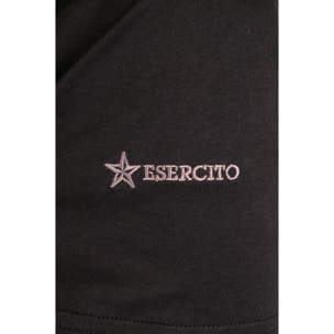 T-shirt Esercito nera in cotone uomo