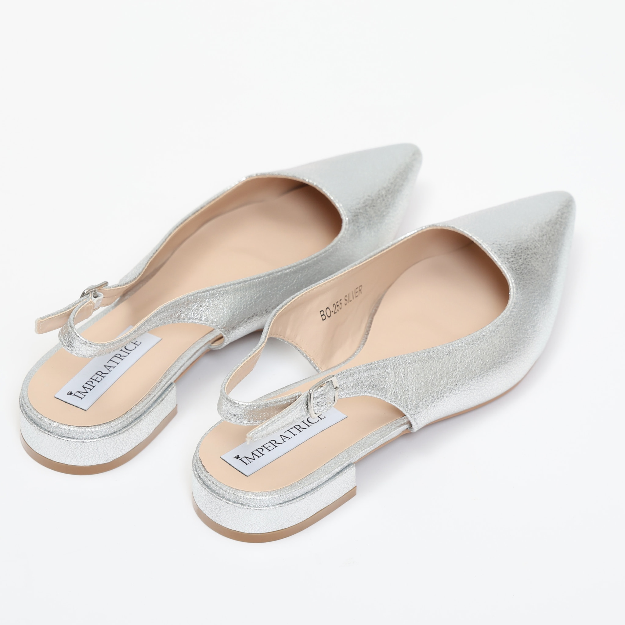 Ballerine slingback in simil pelle verniciata
