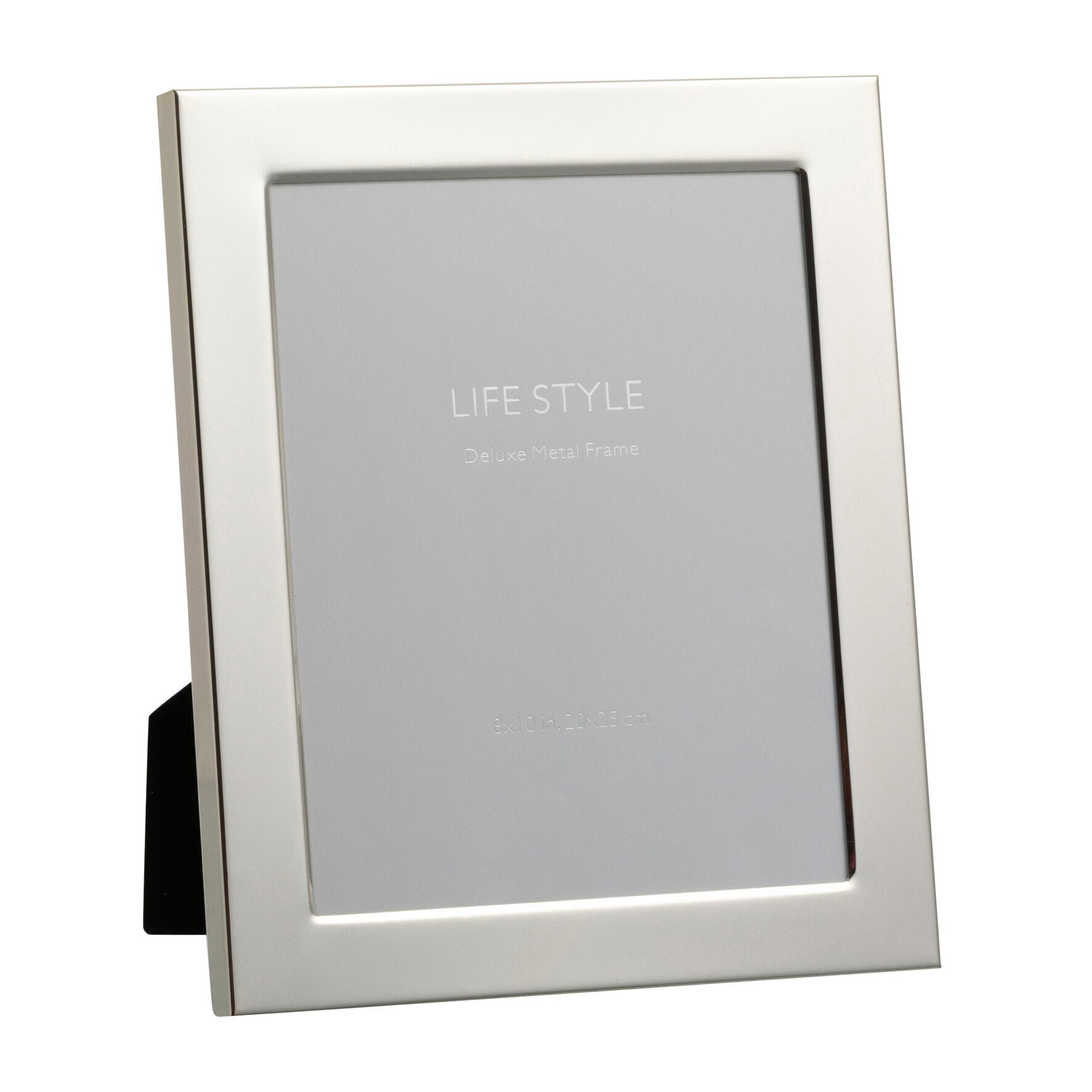 J-Line - Cadre photo bord large - métal argenté - large - 20x25 cm