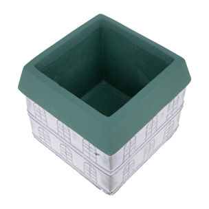 Vaso Casetta 13X13Xh.11 Cm - Pezzi 6 - 13X11X13cm - Colore: Bianco - Bianchi Dino - Decori Casa E Complementi