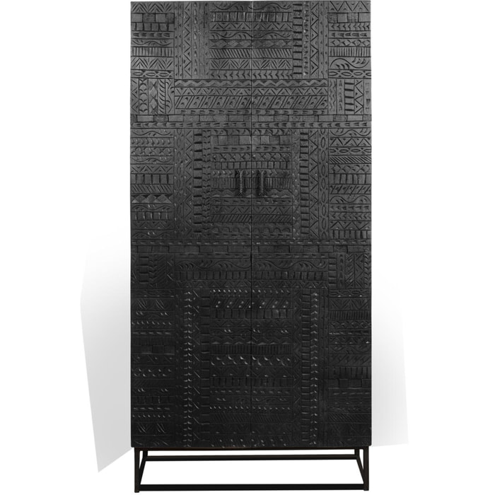 Armario de Madera de Mango 90 Cm Estilo Étnico