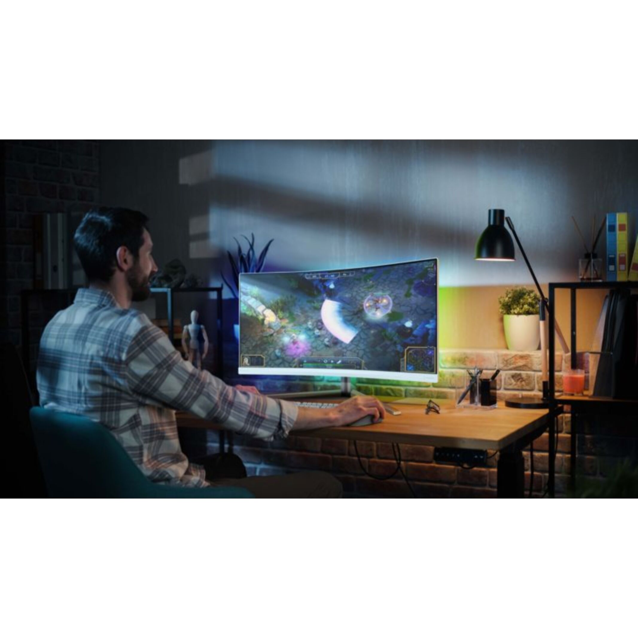 Ecran PC Gamer PHILIPS Evnia 34M2C5501A 34" Incurvé WQHD 180Hz Fast VA HDR 400 HDMI 2.1 Ambiglow