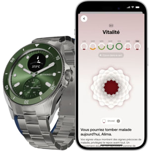 Montre santé WITHINGS Scanwatch Nova verte
