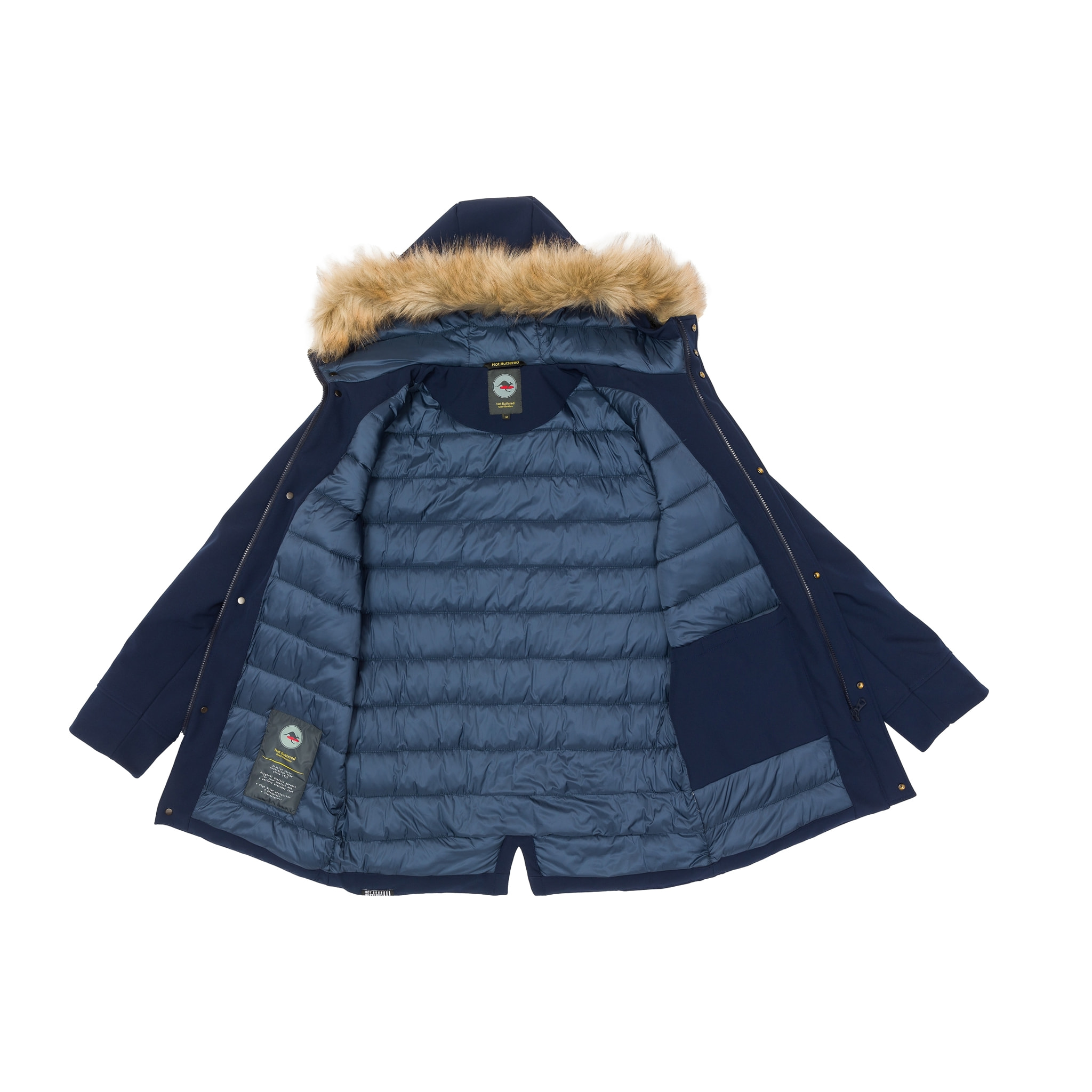 Chaqueta Hot Buttered Revelstoke acolchada con capucha Azul marino