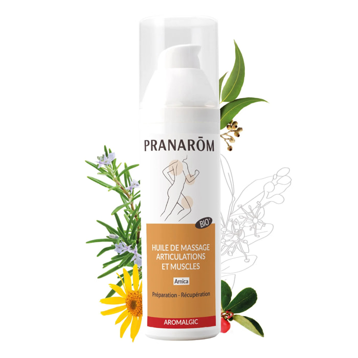 Pranarom - Huile de massage pour muscles et articulations - Bio - 100 ml