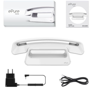 Téléphone sans fil ALCATEL ePure Iconic Blanc