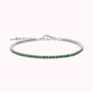 Bracciale Tennis con Cubic Zirconia Verdi Effetto Degradé